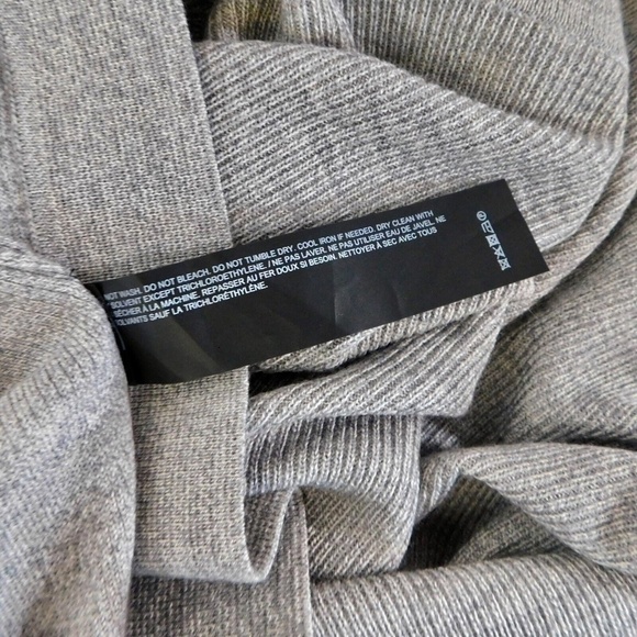 THEORY Winxie Gray Ribbed Knit Draped Cardigan Sweater Merino Wool Small - Picture 13 of 14
